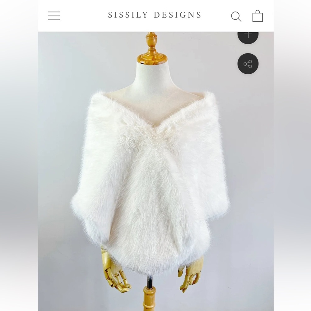 Sissily Ivory Bridal Shawl